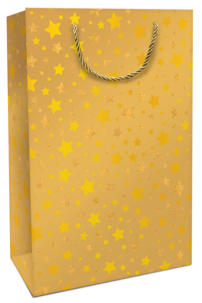 Geschenktasche 26x36x13 Shimmering Stars gold
