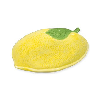 Teller Zitrone Porzellan zitronengelb/grün