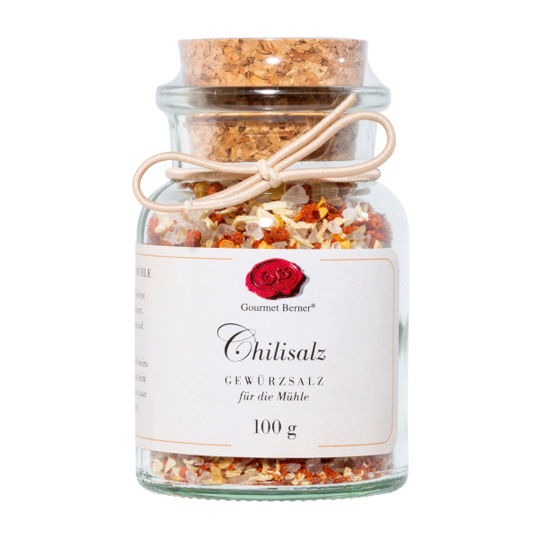Chilisalz für die Mühle 100g im Korkenglas