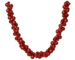 Girlande Kugeln rot Polystyren 180cm