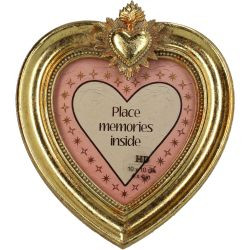 Bilderrahmen Heart Polyresin gold 10x10cm