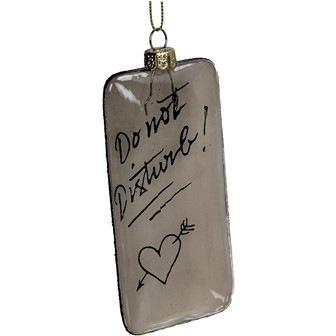 Hänger Do Not Disturb Glas off weiss 11,5cm