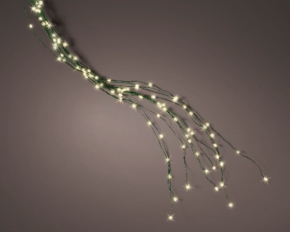 Micro LED Baumbündel Flash aus 240cm 832L grün/warm weiss