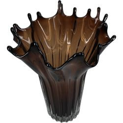 Vase Glas braun 28,5x29,5x35,5cm