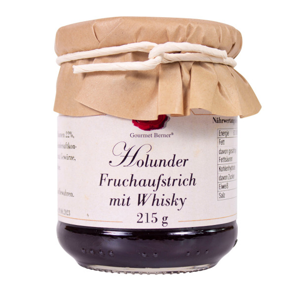 Fruchtaufstrich mit Whisky Holunder 215g
