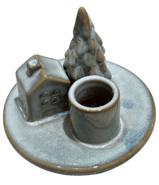 Kerzenhalter Xmas cremeweiß 10x7,5cm