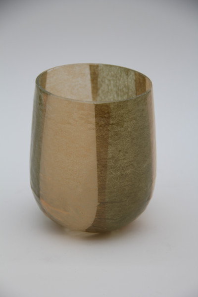 Votiv Glas weiss/hellgrün 8x11cm