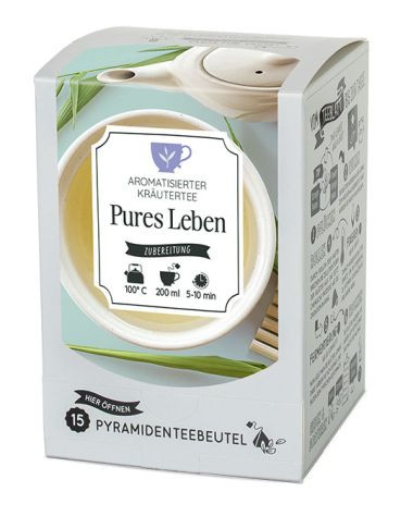 Pyramidenbeutelbox Pures Leben Arom. Kräutertee 15 Btl.