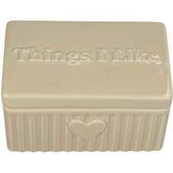 Aufbewahrungsdose Box Things I Like Dolomite beige 15x9x9cm
