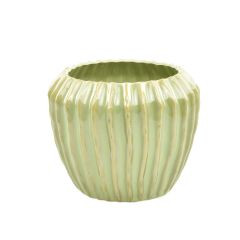 Topf Meso Steinzeug Vintage-Grün 14x16,5cm