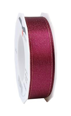 Band GLITTER SATIN 20mx25mm Fb.616 purpur/gold