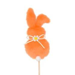 Stecker Hase Holz 6x14/20cm orange