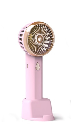 Stand-Handventilator rosa 6,2x7x16,8cm