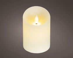LED Kerze creme 10,5x7,5cm