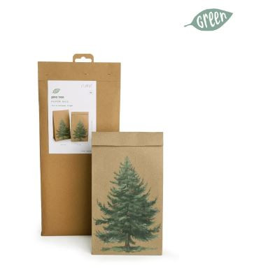 Papiertasche PINE TREE 31x15cm dunkelgrün