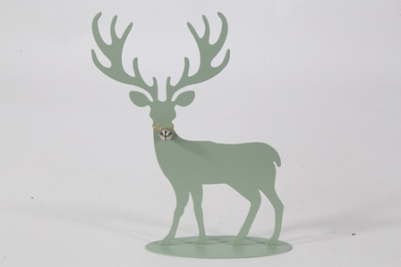 Hirsch Metall mint 20x25x4cm
