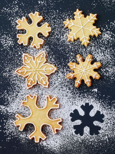 Ausstechform Schneestern 6cm, Edelstahl PG blau