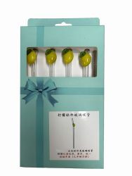 Strohhalm Glas 5er Set