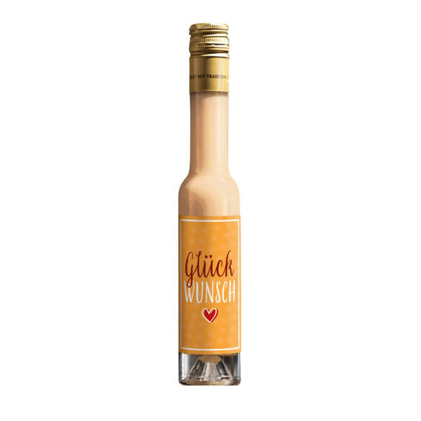 HOME Orangen Sahne Likör "Glück Wunsch" 15%vol., 0,1l