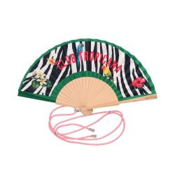 Fächer Holz/Polyester 23cm, Motiv: Club Tropicana 42x23x3cm