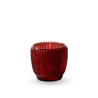 Windlicht Glas rot 7x8cm