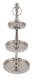 Etagere 3er Alu silber 16x16x41cm
