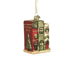 Hänger Haus Glas 6,3x4,9x9,7cm