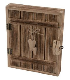 Schlüsselschrank Holz natur 24,5x7x30cm