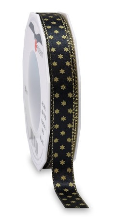 Band MILANO 15mmx20m schwarz/gold