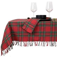 Tischdecke Xmas tartan 150x250cm red