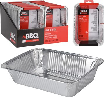 Grillschale Alu 22x15,5x4,8cm 5Stück