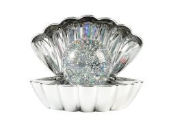 Lampe Muschel silber 17,6 × 12,6 × 14,8 cm
