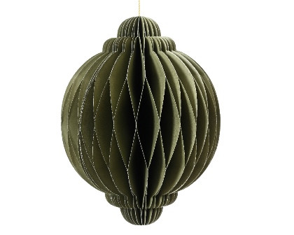 Zwiebel Papier grün H.20cm D.15cm