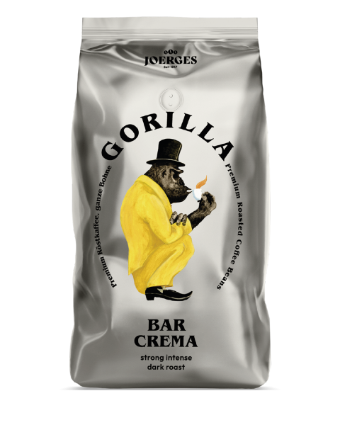 Espresso Gorilla Bar Crema 1000g silber va Robusta