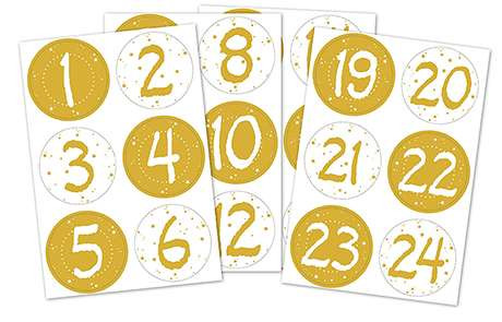 Sticker 11,5x17cm 4er Pg Snoopy Big Present Numbers