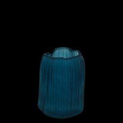 Vase AMBER EDGE Glas petrol 22x17cm