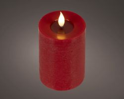 LED Kerze rot indoor 13,5x7,5cm