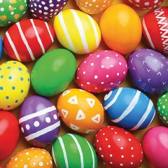 Serviette Painted Easter eggs 33x33cm