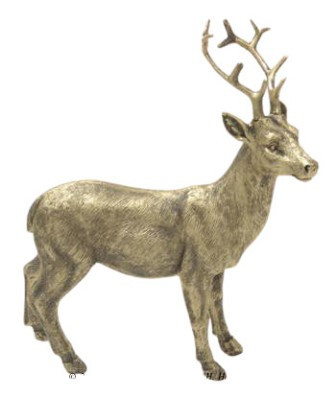 Hirsch gold antik 16x5x15cm