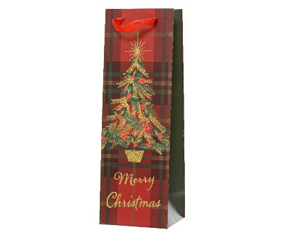 Geschenktasche Papier rot 10x12x36cm