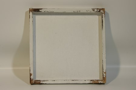 Tablett Holz weiss antik-look 30x30x4cm