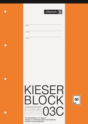 Block Kieserblock A4 Lin3 50Bl