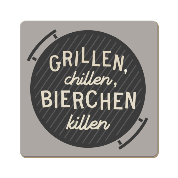 Korkuntersetzer Grillen