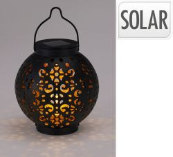 Solarlaterne schwarz 9x9,5cm