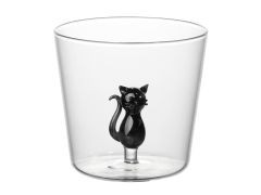 Becher Glas schwarze Katze 260ml