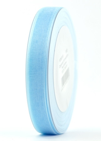 Band Organza hellblau 15mm/50m