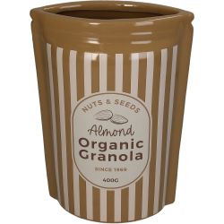 Vase Granola Steingut Braun 16x9x22cm