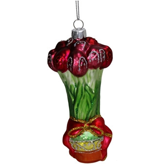 Hänger Tulpenbündel Glas multi 12,7cm