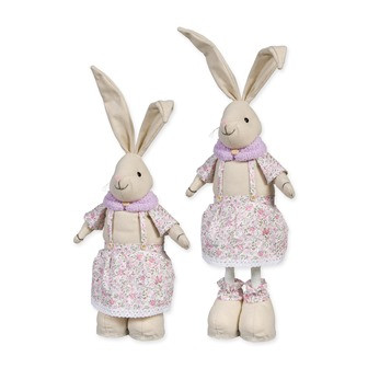 Hasen-Mädchen beige/rosa/grün