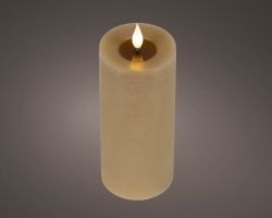 LED Kerze braun indoor 20x7,5cm